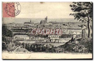 Old Postcard Sens General view