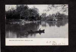 MD Boat Lake Druid Hill Park Canoe Baltimore Maryland UDB 1907 Postcard