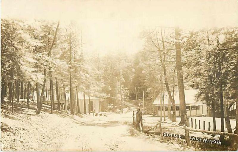 Outlet Lake Winota Real Photo Postcard, Where ????