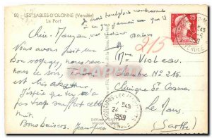 Old Postcard Les Sables d'Olonne Vendee Port Fishing Boat