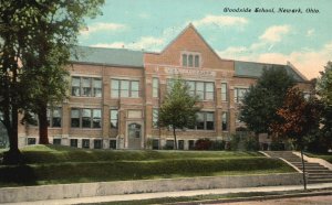 Vintage Postcard 1911 Woodside School Campus Building Newark Ohio OH F. M. Kirby