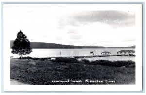 c1940's Lakewood Camps Pier Mountain Andover Middledam ME RPPC Photo Postcard