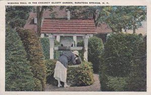 New York Saratoga Springs Wishing Well In The Chauncy Olcott Garden 1929