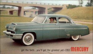 1953 Mercury Classic Car Ad Advertising Vintage Postcard