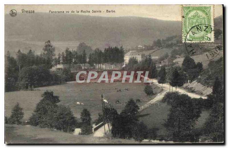 Old Postcard Viesse Panorama view of St. Barbara Roche