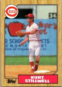 1987 Topps Baseball Card Kurt Stillwell Cincinnati Reds sk3314