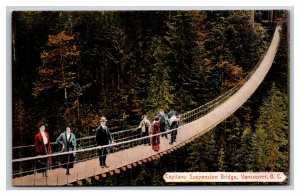 Capilano Suspension Bridge Capilano Canyon BC Canada UNP DB Postcard P28