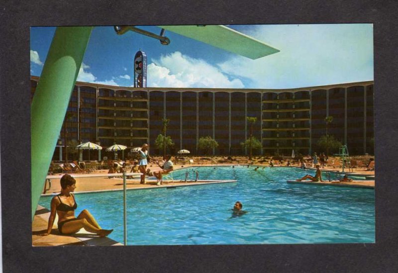 NV Frontier Hotel Casino Gambling Las Vegas Nevada Postcard pool