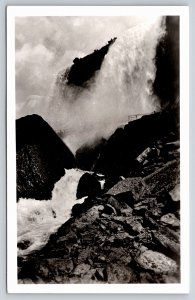 RPPC~Niagara Falls New Yor~Cliff Bridge Background~Real Photo Postcard