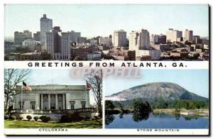 United States Georgia Modern Postcard Greetings from Atlanta Cyclorama Stone ...