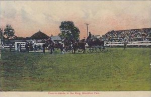 Massachusetts Brockton Fair Four-In-Hands In The Ring 1907