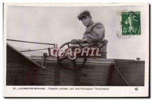 Old Postcard Jet Aviation Hubert Latham on his Antoinette monoplane