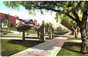 Postcard Pasadena Cal Orange Grove Ave Busch Fleming And Blossom Residences