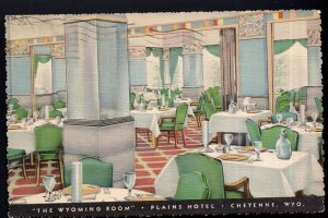 Wyoming CHEYENNE Interior The Wyoming Room, The Plains Hotel - pm1937 - Linen