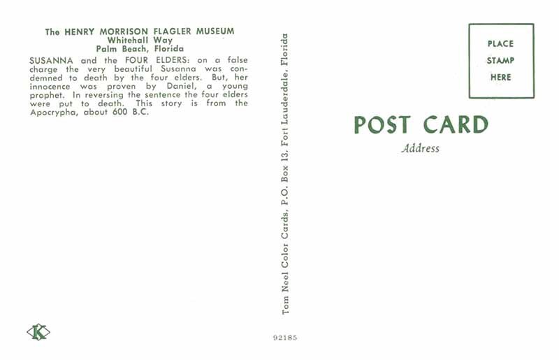 Postcard MUSEUM SCENE Palm Beach Florida FL AR8892