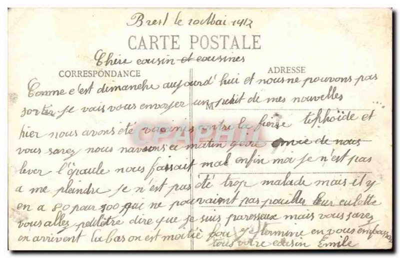 Brest - Fire FAUTRAS Old Postcard