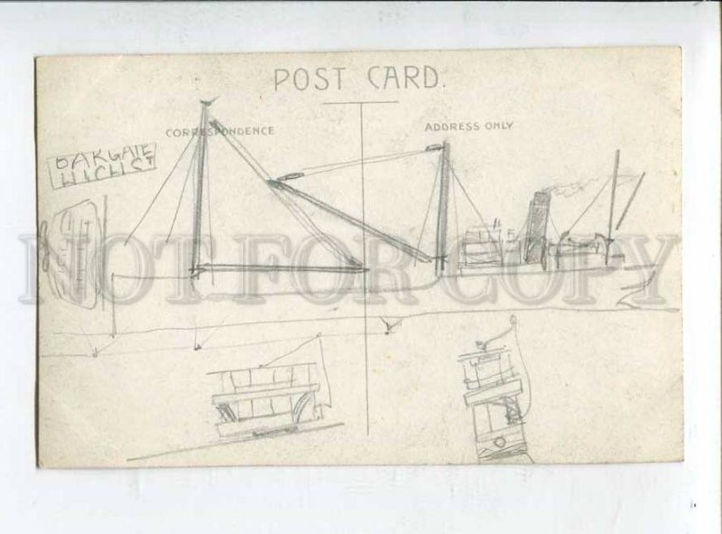 416248 UK double-decker TRAMS Old photo postcard