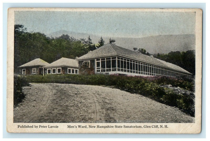 1920 Men's Ward New Hampshire State Sanatorium Glen Cliff, NH Postcard 