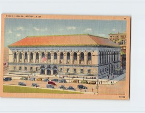 Postcard Public Library, Boston, Massachusetts