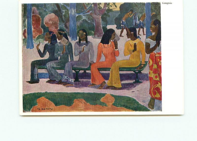 Postcard  Black Paul Gauguin Ta Matete Basel Kunstmuseum Switzerland     # 5066A