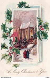 CHRISTMAS, 1900-1910s; A Merry Christmas To You, TUCK Holly Post Cards