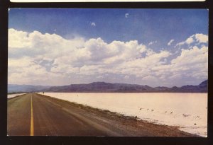 BonnevilleSalt Flats, Utah/UT Postcard, Speedway, Salt Lake Desert, Tooele Cty