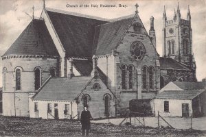 BRAY WICKLOW IRELAND~CHURCH OF THE HOLY REDEEMER~1908 PHOTO POSTCARD
