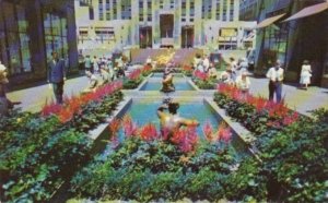 New York City Garden Plaza Of Rockefeller Center 1955