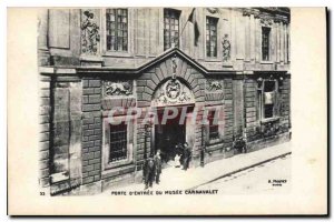 Old Postcard Door Entree du Musee Carnavalet