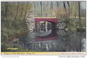 Bridge At Glen Oak Park Peoria Illinois 1908
