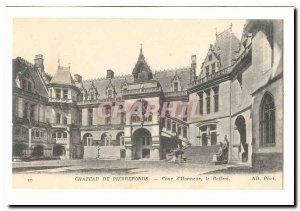 Pierrefonds Old Postcard Court & # 39honneur belfry
