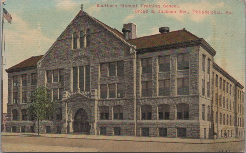 Postcard Southern Manual Training School Philadelphia PA