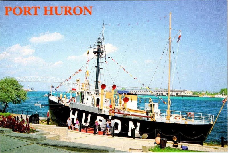Port Huron, MI Michigan  LIGHTSHIP HURON 97 Foot Light Ship~Museum  4X6 Postcard
