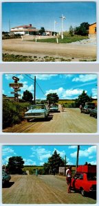 3 Postcards MAGNETIC HILL, New Brunswick Canada ~ GIFT SHOP ~ INN Roadside