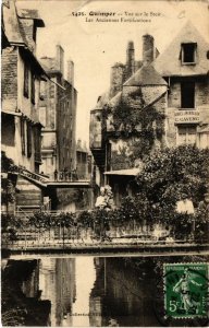 CPA QUIMPER - Vue sur le Dteir - Les Anciennes Fortifications (458357)