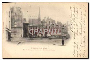 Old Postcard Saint Germain en Laye Le Chateau Chapel Statue has Thiers