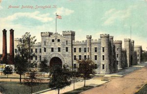 SPRINGFIELD, Illinois IL     ARSENAL BUILDING     ca1910's Postcard