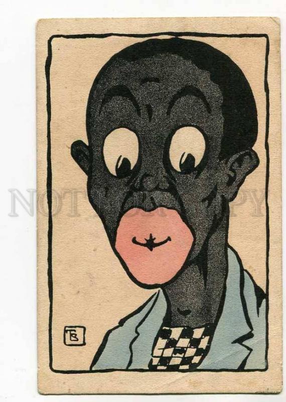 264817 BLACK Americana Man by TS old B.K.W.I. #753-4 Art Deco