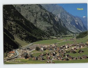 Postcard Aerial View of Täsch Switzerland