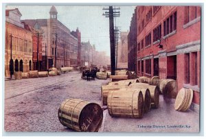 Tobacco District Street Building View Louisville Kentucky KY Antique Postcard