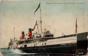 1912 Vandura SASK Cancel NN Co Steamer 'Corona' Ship Postcard H59 *as is