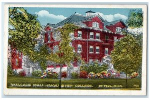 c1940 Wallace Hall Macalester College Exterior Minnesota Unposted Trees Postcard