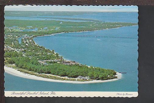 Bird's Eye View Sanibel Island FL Postcard BIN E677