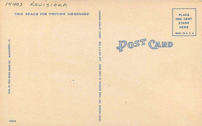 Arkansas Louisiana 1940s large letters multi View linen Tichnor postcard 12330