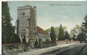 Sussex Postcard - Battle Church from West   A9872