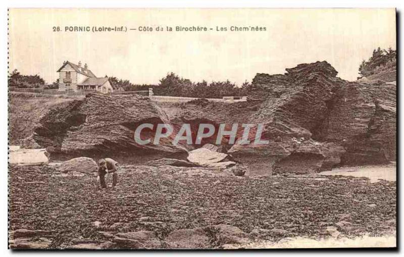 Old Postcard Pornic Riviera da Birochère the Chem nees