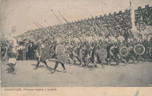 Marathon Prichod Vojska Z Bojiste Czech Gladiator Postcard