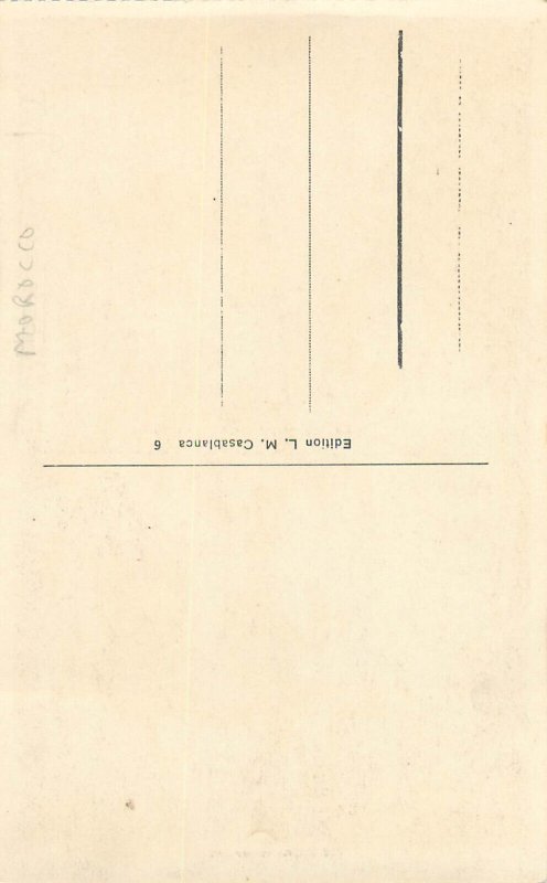 Morocco Moroccan beggar girl vintage postcard