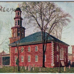 c1910s Alexandria, VA Christ Church Cemetery Brick PC Robert E Lee Pew Vtg A323