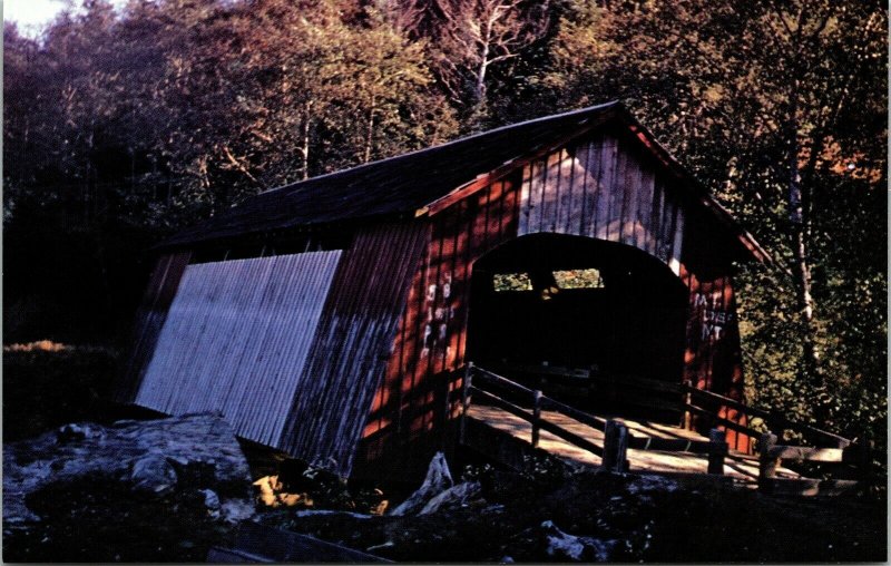 Drift Creek Covered Bridge Lincoln City Oregon Drift Road Vintage Postcard UNP 